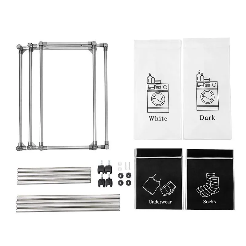 4-Bag Laundry Sorter with Wheels