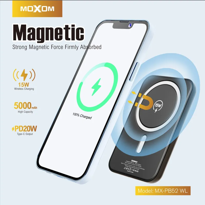 Magnetic Wireless Power Bank 5000 mAh
